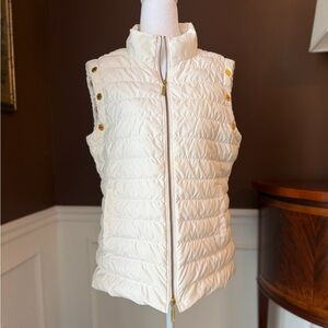 Lily Pulitzer Women’s Coconut White Hailey Puffer Vest Size 10